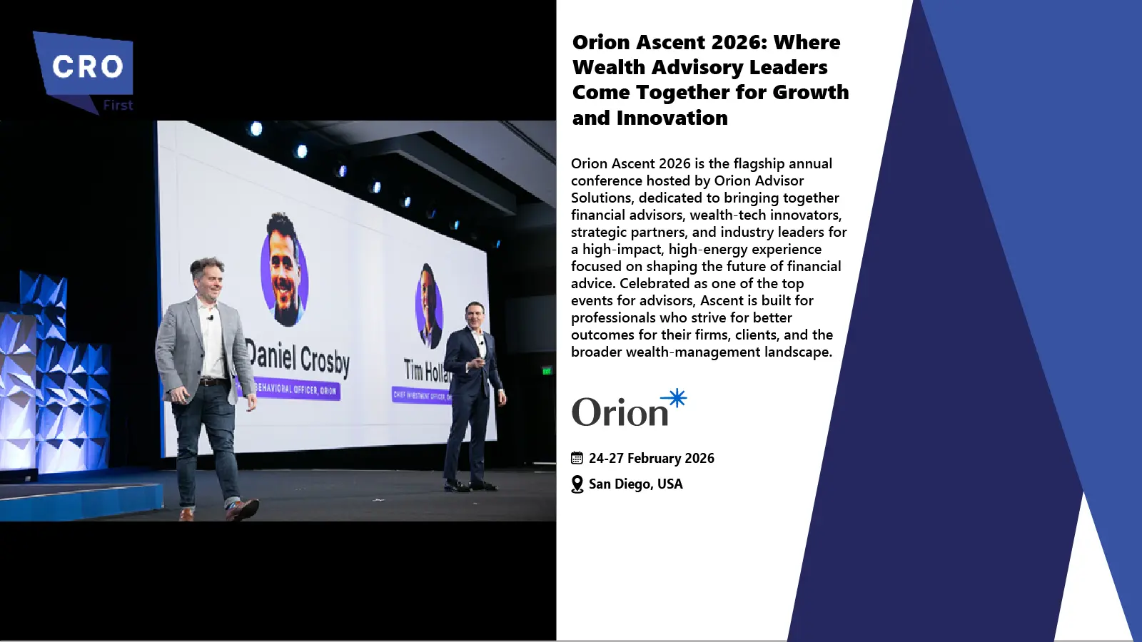 Orion Ascent 2026: Where Wealth Advisory Leaders Come Together for Growth and Innovation