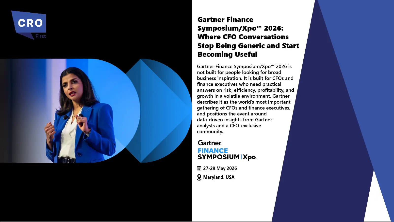 Gartner Finance Symposium/Xpo™ 2026: Where CFO Conversations Stop Being Generic and Start Becoming Useful